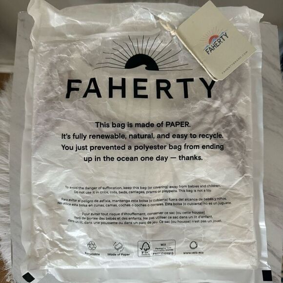 Faherty Arles Embroidered Long Sleeve Top, Renaissance, Beige, Small (4/6), NWT - Picture 10 of 16